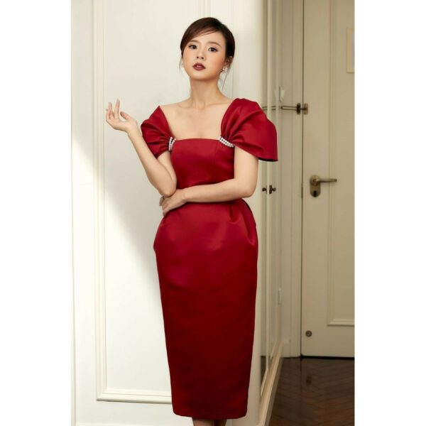Đầm cổ vuông tay ngắn nữ Lalla - Hình ảnh 2