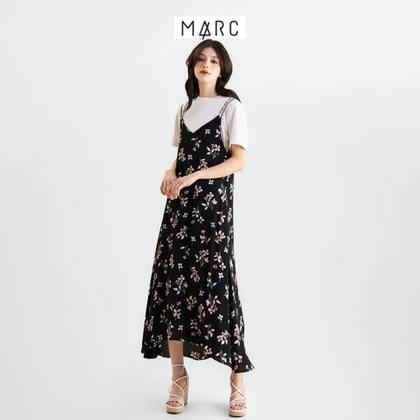 Đầm dây nữ MARC FASHION maxi họa tiết form rộng FAVH0509 - Hình ảnh 6