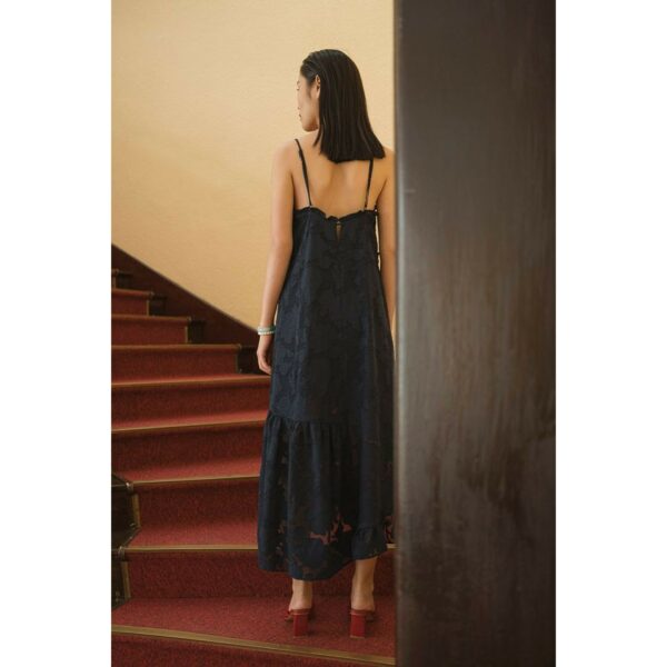 Đầm dây voan lụa dệt hoa nổi Mauve Midnight dress - Hình ảnh 4