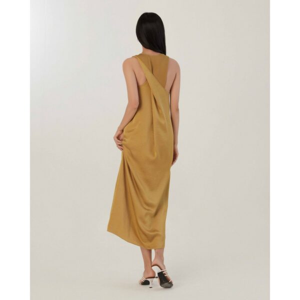 Đầm lụa dài cách điệu thân sau Mauve Twist dress - Hình ảnh 3