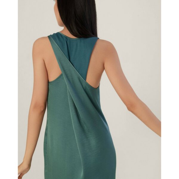 Đầm lụa dài cách điệu thân sau Mauve Twist dress - Hình ảnh 5