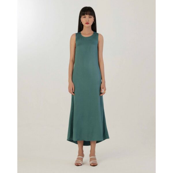 Đầm lụa dài cách điệu thân sau Mauve Twist dress - Hình ảnh 7