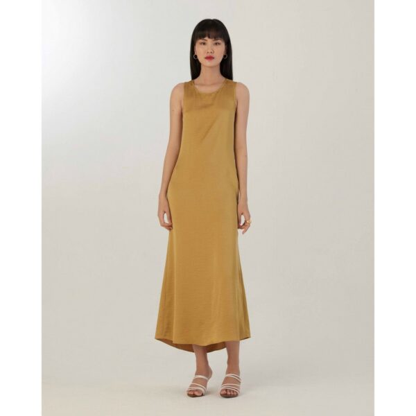 Đầm lụa dài cách điệu thân sau Mauve Twist dress - Hình ảnh 8