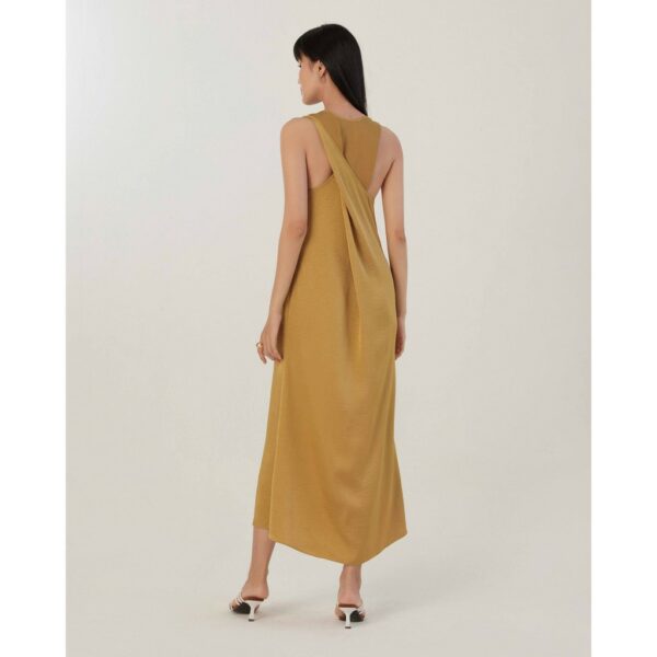 Đầm lụa dài cách điệu thân sau Mauve Twist dress - Hình ảnh 9