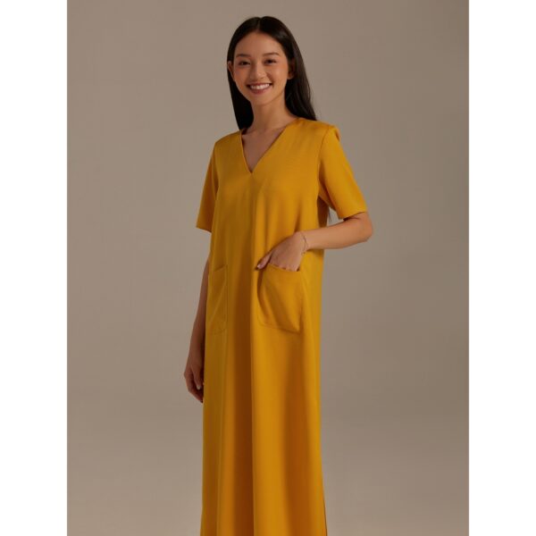 Đầm lụa dài xẻ một bên ta Mauve Pocket Dress - Hình ảnh 7