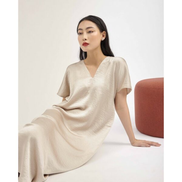 Đầm lụa dáng đuôi cá cổ tim Mauve Mermaid dress - Ảnh 5