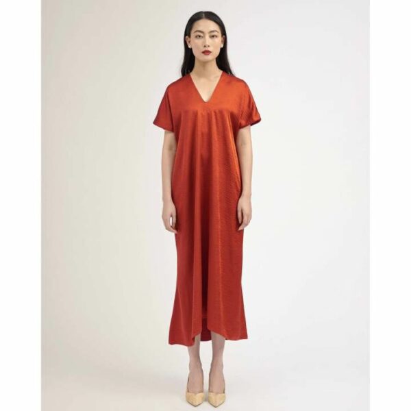 Đầm lụa dáng đuôi cá cổ tim Mauve Mermaid dress