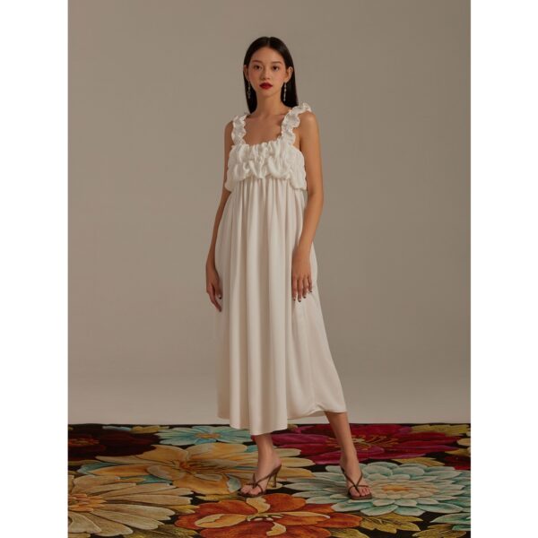 Đầm lụa dún phồng ngực Mauve Cloud dress - Hình ảnh 2