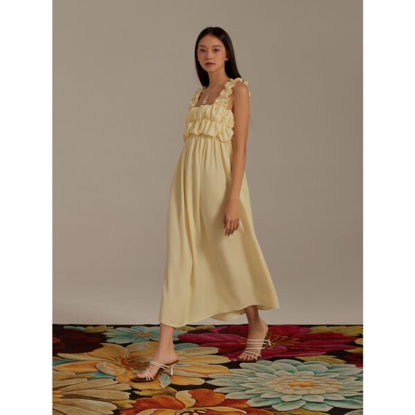 Đầm lụa dún phồng ngực Mauve Cloud dress - Hình ảnh 4