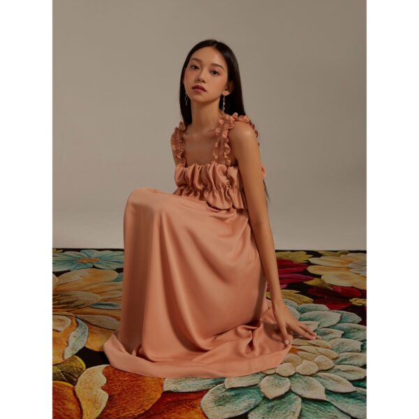 Đầm lụa dún phồng ngực Mauve Cloud dress - Hình ảnh 6