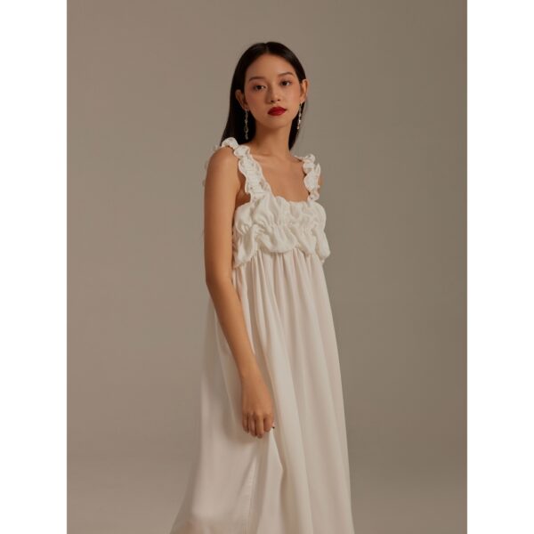 Đầm lụa dún phồng ngực Mauve Cloud dress - Hình ảnh 7