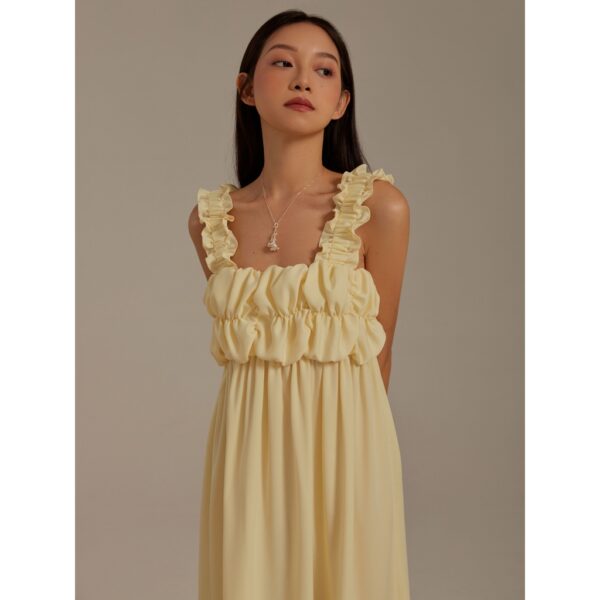 Đầm lụa dún phồng ngực Mauve Cloud dress - Hình ảnh 8