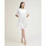 Đầm lụa tùng bồng bềnh Mauve Wave dress