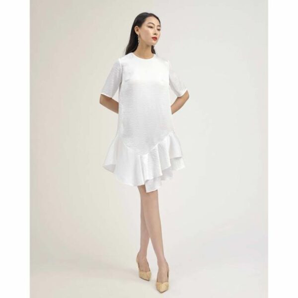 Đầm lụa tùng bồng bềnh Mauve Wave dress