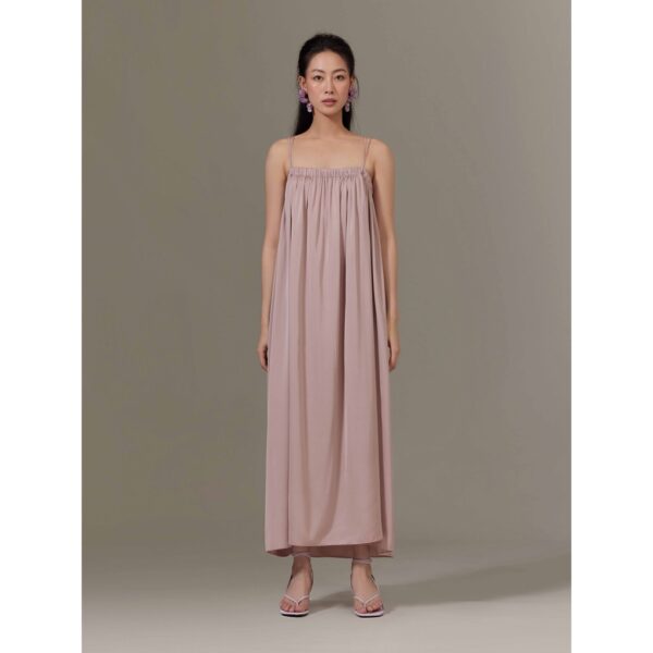 Đầm maxi lụa tùng xoè Mauve Triangle Maxi Dress