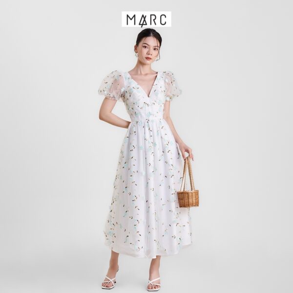 Đầm maxi nữ MARC FASHION hoa đính thêu nhún trước TRVH0405 - Hình ảnh 2