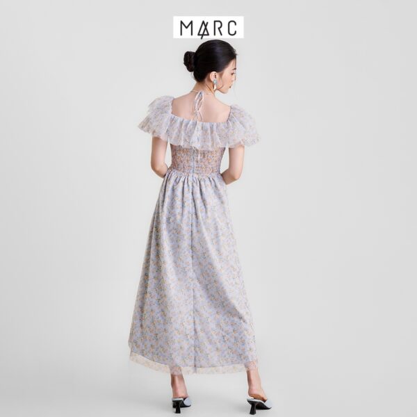 Đầm maxi nữ MARC FASHION hoa lưới trễ vai smocking lưng TRVH0404 - Hình ảnh 7