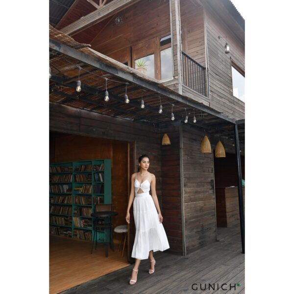 Đầm maxi nhún xòe bay bổng Gunich - Hình ảnh 5