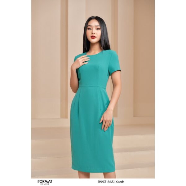 Đầm nữ FORMAT 2 lớp ngắn tay nữ tính, duyên dáng B993-865I - Hình ảnh 5