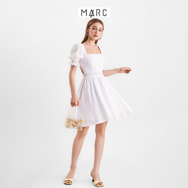 Đầm nữ MARC FASHION cổ vuông smocking eo cutout lưng FAHH0423 - Hình ảnh 3