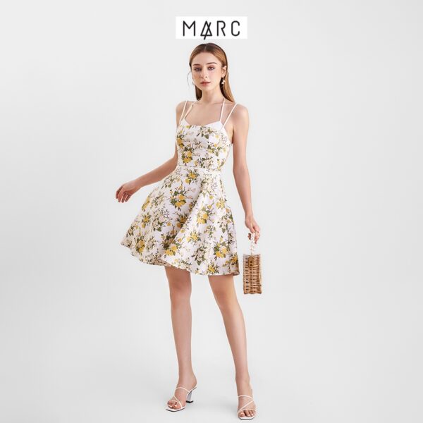 Đầm nữ MARC FASHION dây họa tiết hoa cột dây kiểu yếm TRHH0424 - Hình ảnh 2