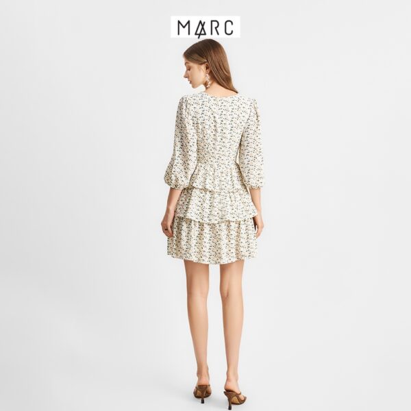 Đầm nữ MARC FASHION họa tiết cổ V cài nút 3 tầng CBHH0592 - Hình ảnh 8