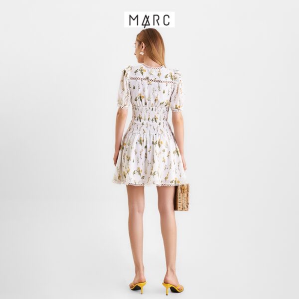 Đầm nữ MARC FASHION hoa botanical smocking eo viền ren tròn TRLH0422 - Hình ảnh 7