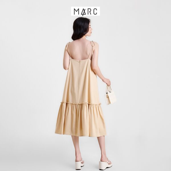 Đầm nữ MARC FASHION linen midi 2 dây xẻ V CBLH0492 - Hình ảnh 8