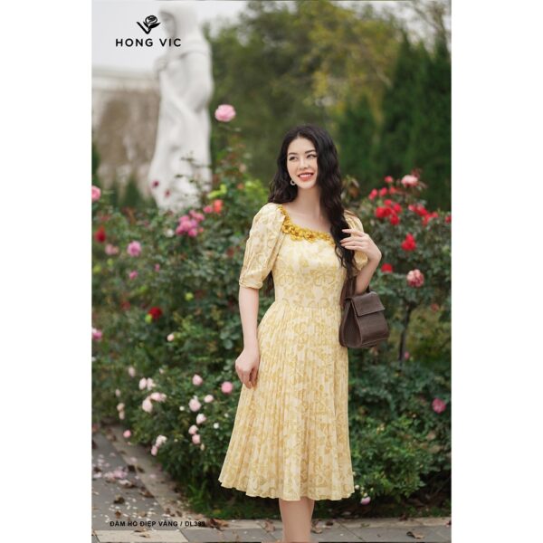 Đầm nữ thiết kế Hong Vic hồ điệp vàng DL399 - Hình ảnh 2