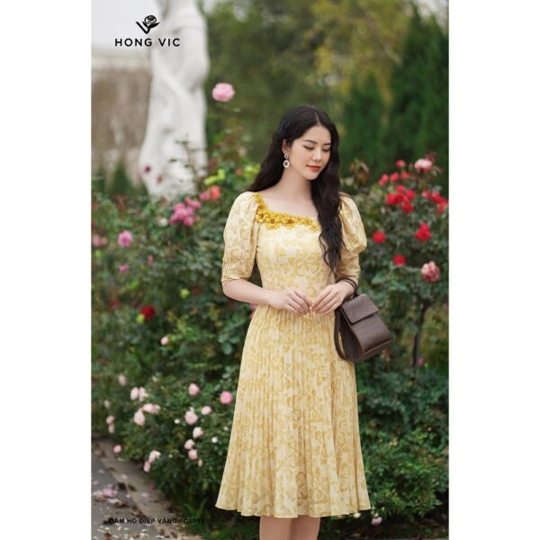 Đầm nữ thiết kế Hong Vic hồ điệp vàng DL399 - Hình ảnh 5