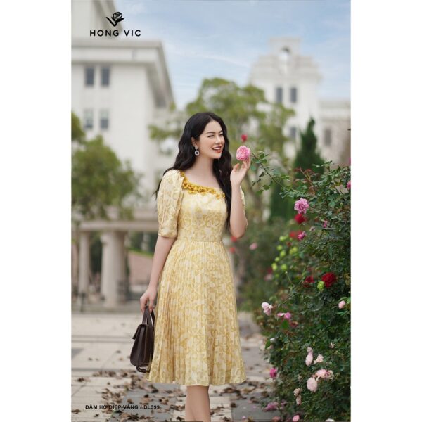 Đầm nữ thiết kế Hong Vic hồ điệp vàng DL399 - Hình ảnh 6