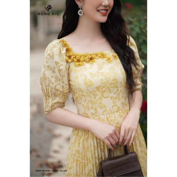 Đầm nữ thiết kế Hong Vic hồ điệp vàng DL399 - Hình ảnh 7