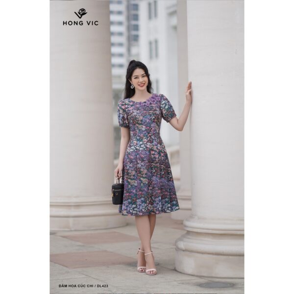 Đầm nữ thiết kế Hong Vic hoa cúc chi DL423