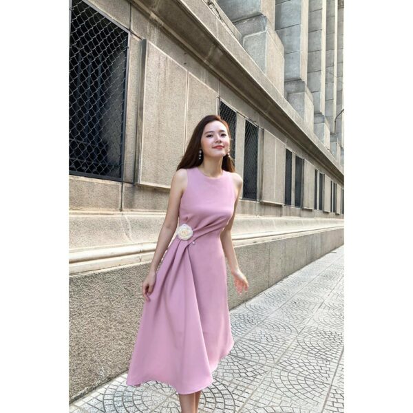 Đầm sát nách nữ nhấn eo Lalla - Hình ảnh 6