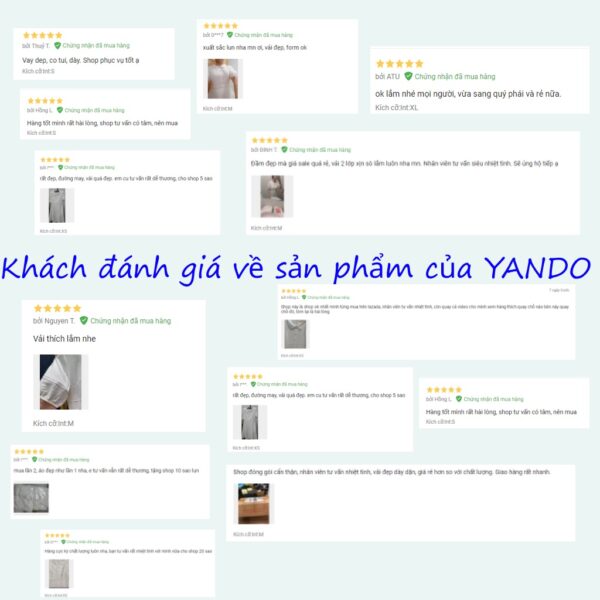 [Flash Sale] Đầm Xòe Tay Phồng Cổ Bẻ YANDO DA11 - Ảnh 2
