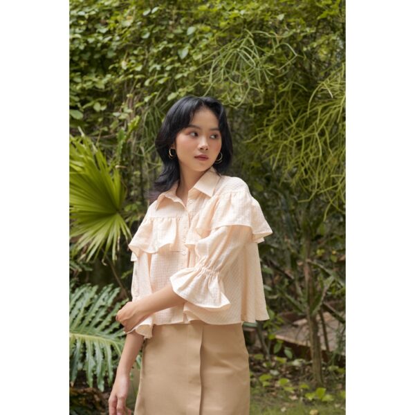 Happy Zoo - Áo sơmi tay lửng bèo ( 3 màu ) - Hình ảnh 6