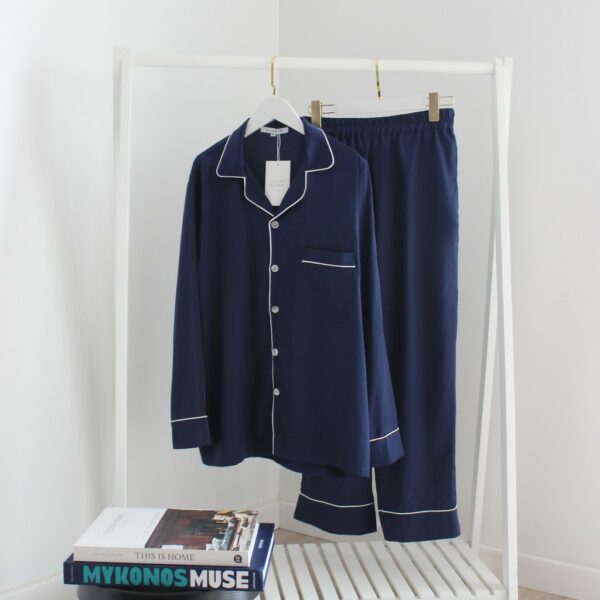 Lilas Blanc Bộ Pijama Lụa Nam
