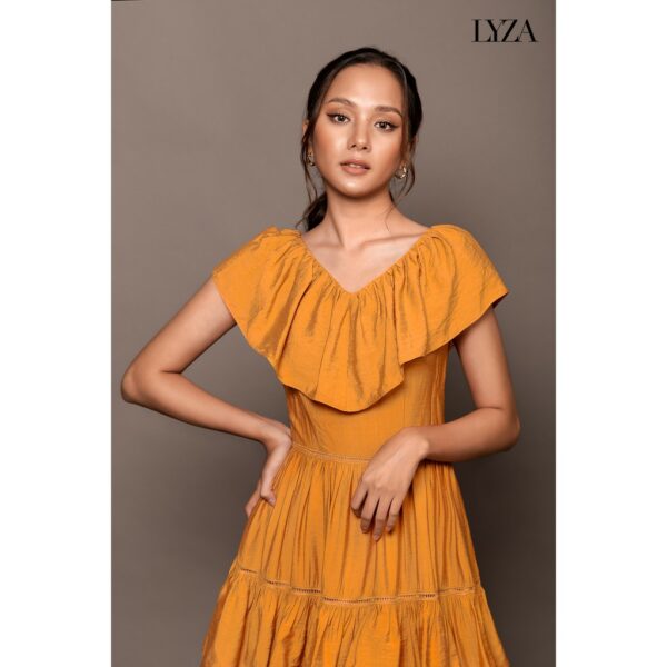 LYZA - Đầm Vàng Tầng Maxi - Hình ảnh 3