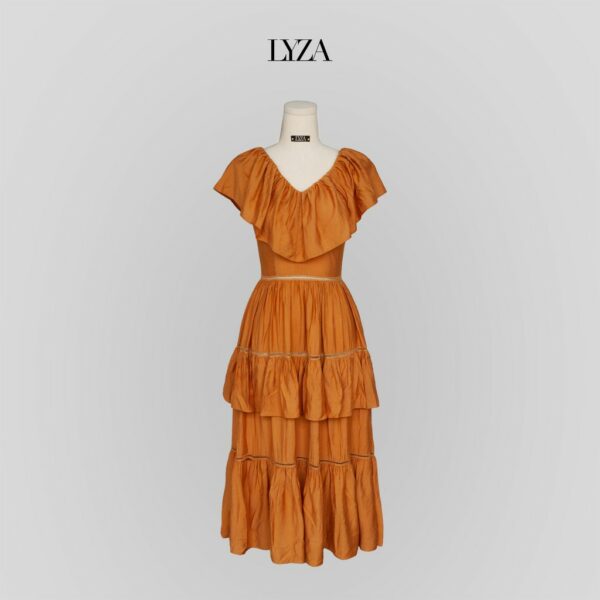 LYZA - Đầm Vàng Tầng Maxi - Hình ảnh 5