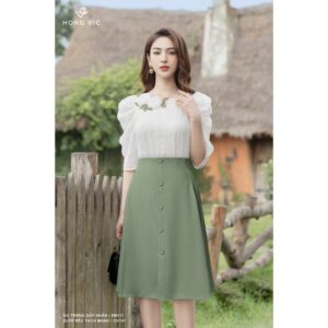 [Mã LT50 giảm 50k đơn 250k] Chân váy nữ Hongvic rêu tách mảnh CV141