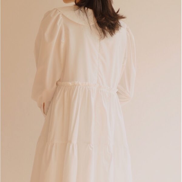 [Mã LTP50 giảm 50000 đơn 150000] The19Club - Váy cotton cổ sen dáng xòe Olivia Dress - Ảnh 2