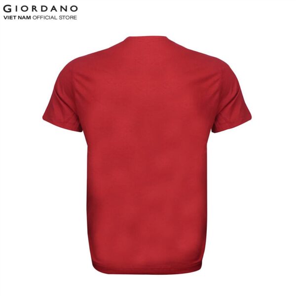 [MEMBER GIFT] Áo Thun Nam Ngắn Tay Cổ Tim Giordano Màu Đỏ Size M 010292512602 - Ảnh 2