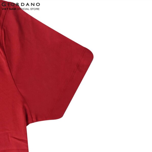 [MEMBER GIFT] Áo Thun Nam Ngắn Tay Cổ Tim Giordano Màu Đỏ Size M 010292512602 - Ảnh 3