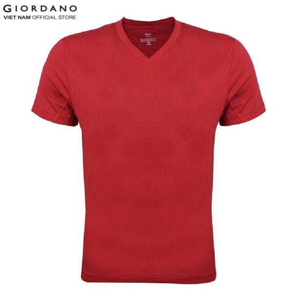 [MEMBER GIFT] Áo Thun Nam Ngắn Tay Cổ Tim Giordano Màu Đỏ Size M 010292512602