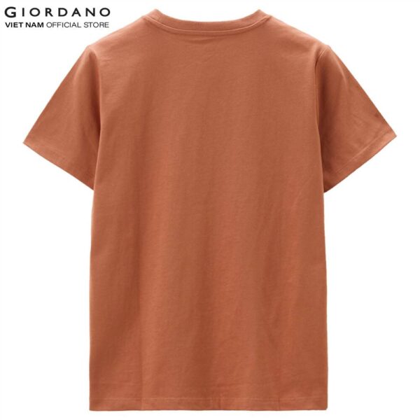 [MEMBER GIFT] Áo Thun Ngắn Tay Cổ Tròn In Hình Nữ Giordano Màu Nâu Size M 053912107202 - Hình ảnh 2