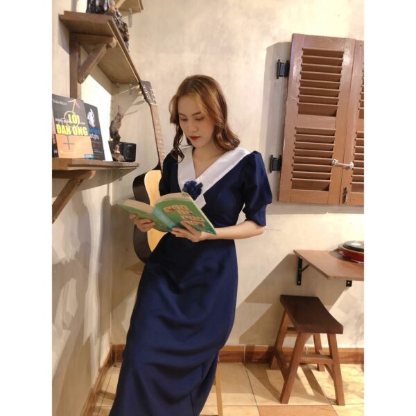 [ Ảnh Thật] Đầm xếp ly trước chéo dây sau- THỜI TRANG YANDO chất liệu Cotton mịn - Ảnh 6