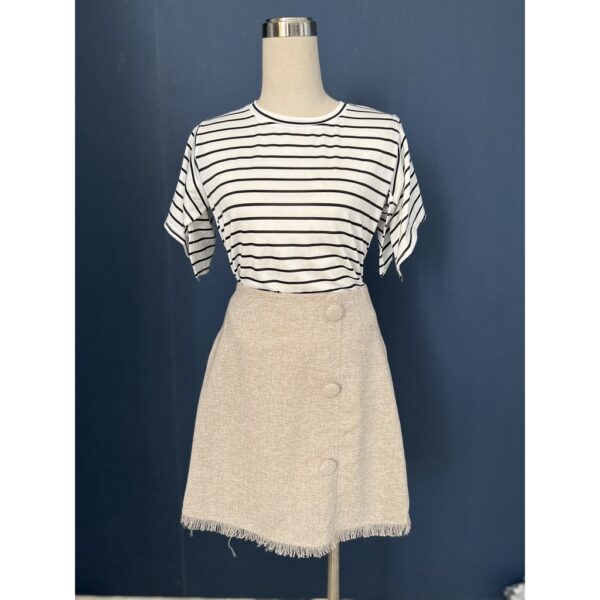 [Ảnh thật] [Giá hủy diệt] Chân váy nữ trơn- Thời Trang YANDO-V08- chất liệu vải Bố cotton hột, có quần trong - Ảnh 2