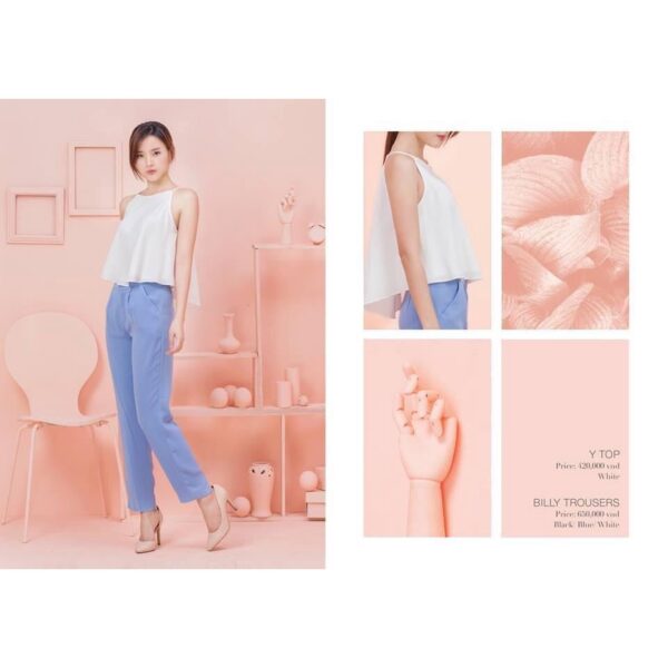 Quần dài kiểu baggy có túi hai bên nữ lalla - Hình ảnh 2
