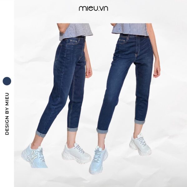 Quần jean ống thụng thời trang (Xanh đậm/nhạt) - GF03 - Ảnh 2