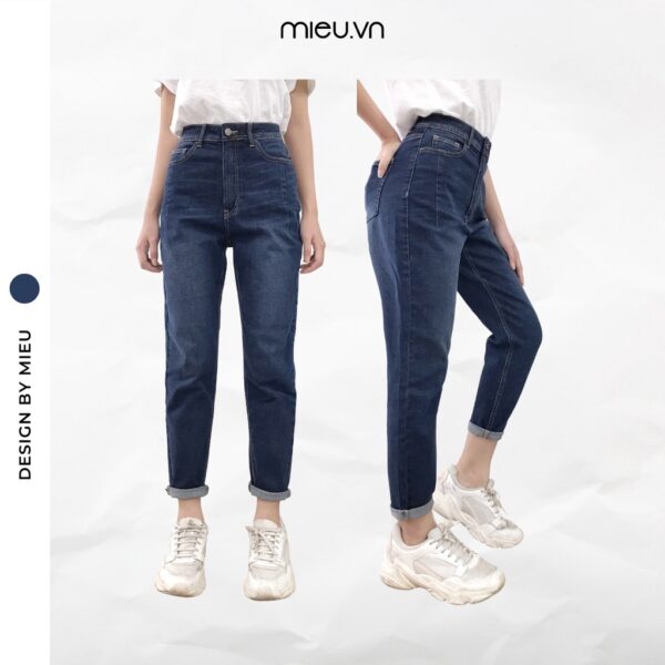 Quần jean ống thụng thời trang (Xanh đậm/nhạt) - GF03